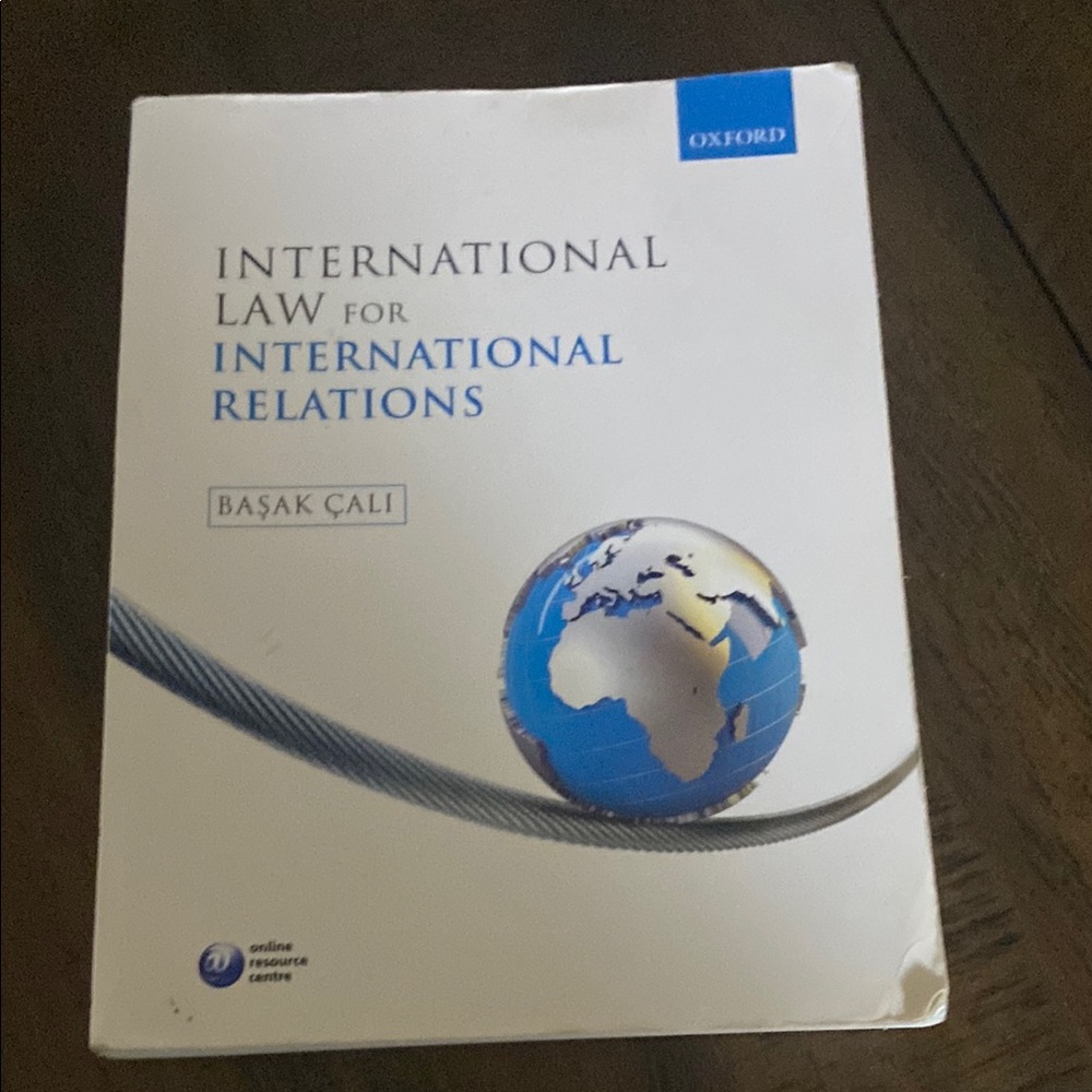 Oxford International Law Book with Blue and White Cover